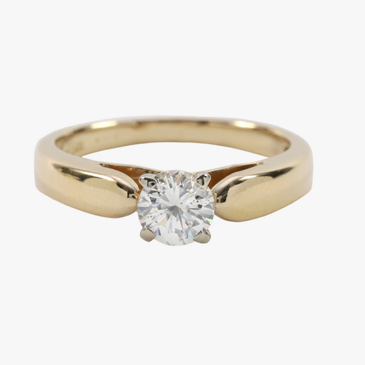 Inel Logodnă Cu Diamante din Aur Galben 14k