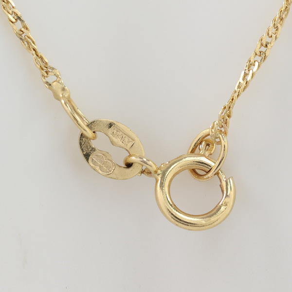 Colier & Pandantiv cu Cerc de Diamante din Aur Galben 14k