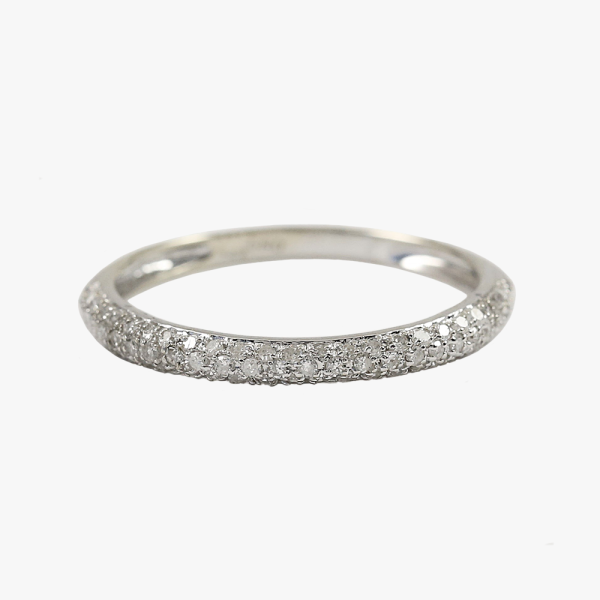 Inel Cu Diamante din Aur Alb 14k