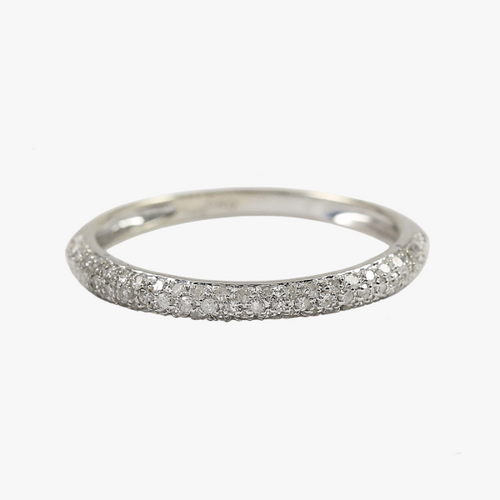 Inel Cu Diamante din Aur Alb 14k