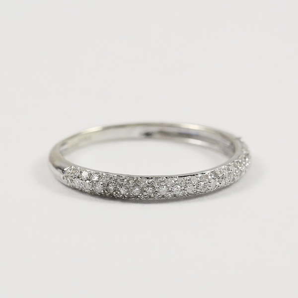 Inel Cu Diamante din Aur Alb 14k