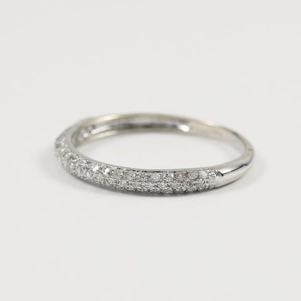 Inel Cu Diamante din Aur Alb 14k