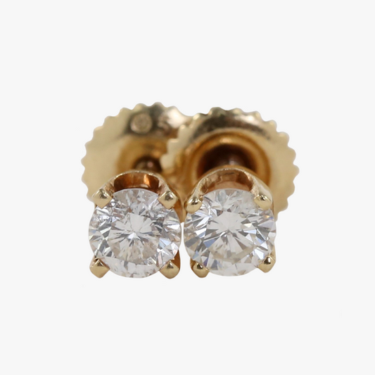 Cercei cu Diamante din Aur Galben 14k