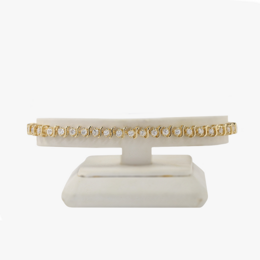 Brăţară Tenis Cu Diamante din Aur Galben 14k
