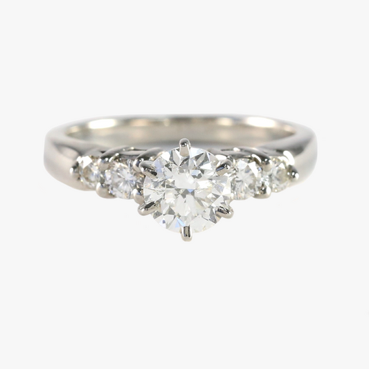 Inel Logodnă cu Diamante din Aur Galben 14k