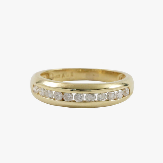 Inel cu Diamante din Aur Alb 14k