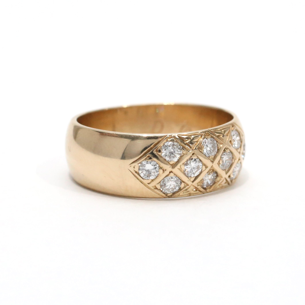 Inel Cu Diamante din Aur Galben 14k