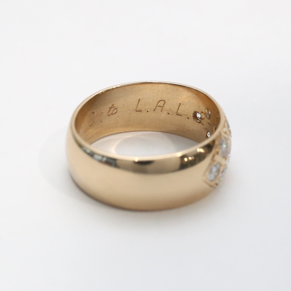 Inel Cu Diamante din Aur Galben 14k