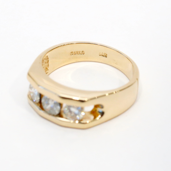 Inel cu Diamante din Aur Galben 14k