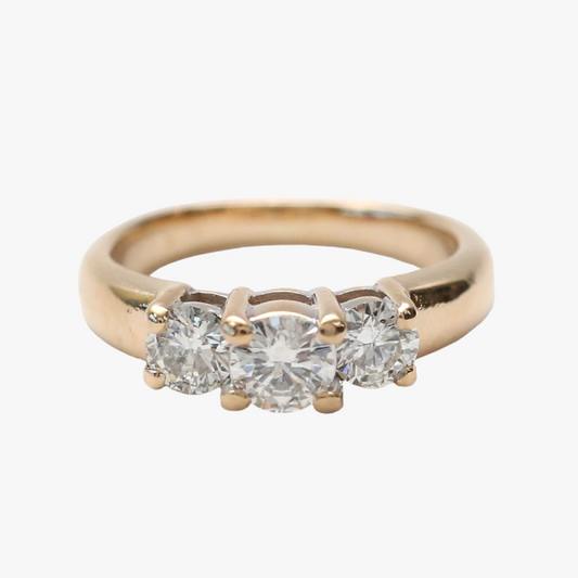 Inel cu Diamante din Aur Galben 14k