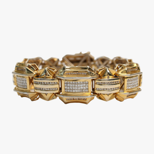 Brățară cu Diamante din Aur Galben de 14k