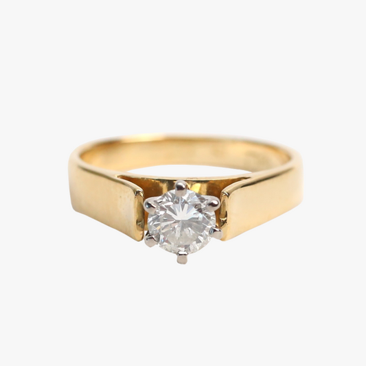 Inel Logodnă cu Diamante din Aur Galben 18k