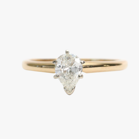 Inel Logodnă cu Diamante din Aur Galben 14k
