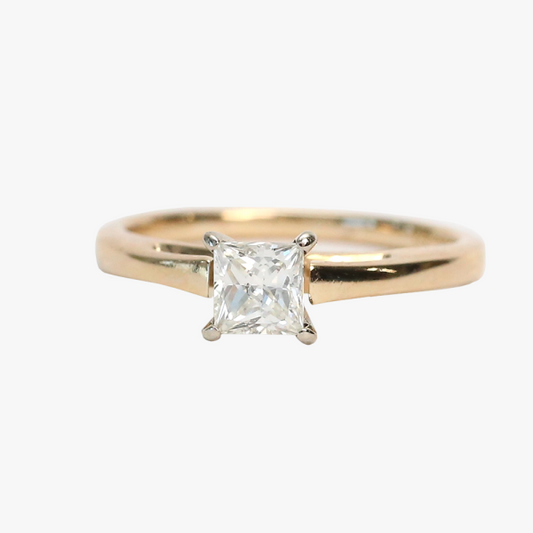 Inel Logodnă cu Diamante din Aur Galben 14k