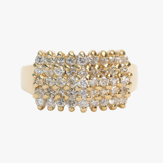 Inel cu Diamante din Aur Galben 14k