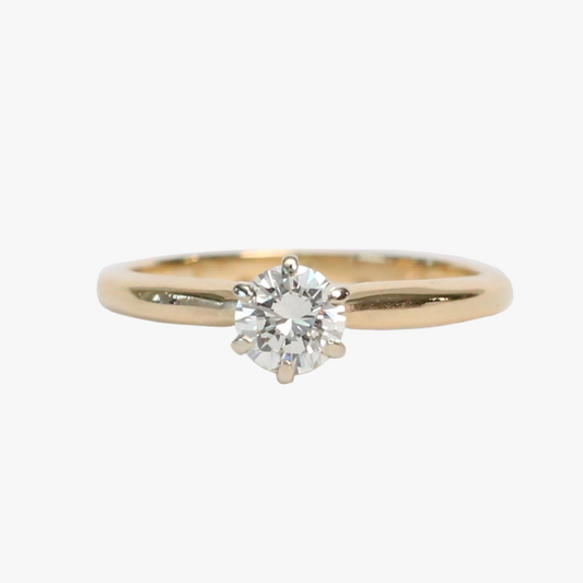Inel Logodnă cu Diamante din Aur Galben 14k