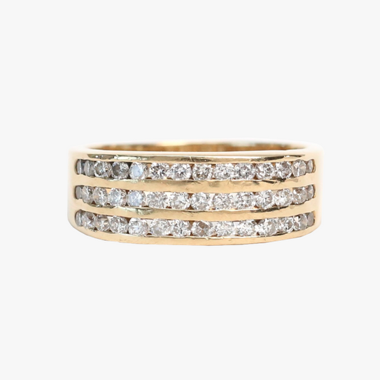 Inel cu Diamante din Aur Galben 14k