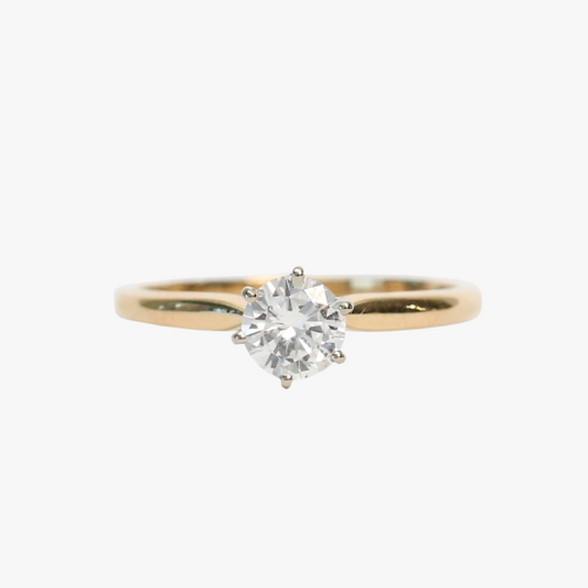 Inel Logodnă cu Diamante din Aur Galben 14k
