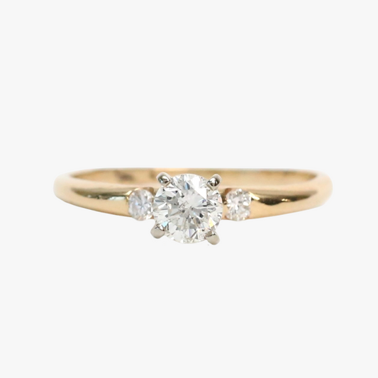 Inel Logodnă cu Diamante din Aur Galben 14k