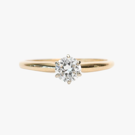 Inel Logodnă cu Diamante din Aur Galben 14k