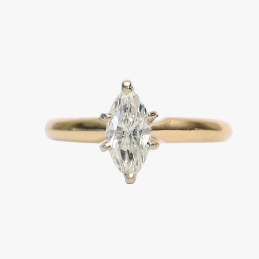 Inel Logodnă cu Diamante din Aur Galben 14k