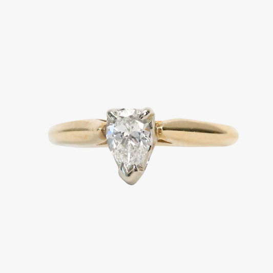 Inel Logodnă cu Diamante din Aur Galben 14k