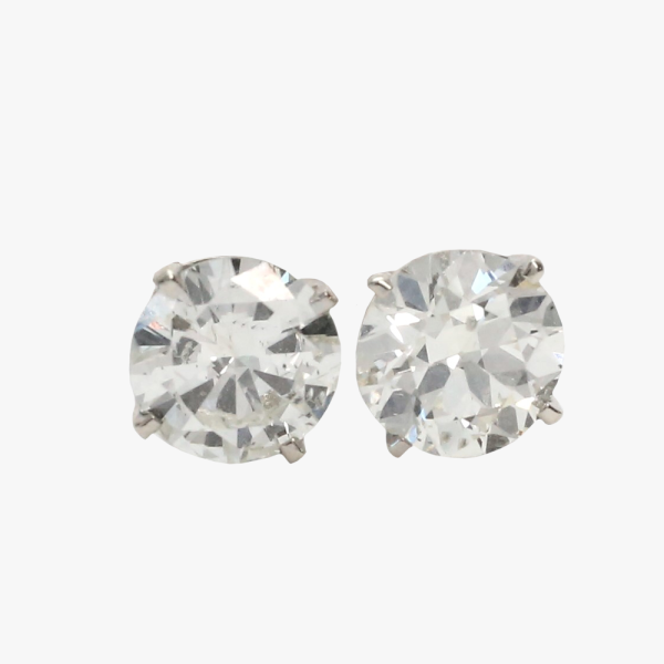 Cercei cu Diamante din Aur Alb 14k
