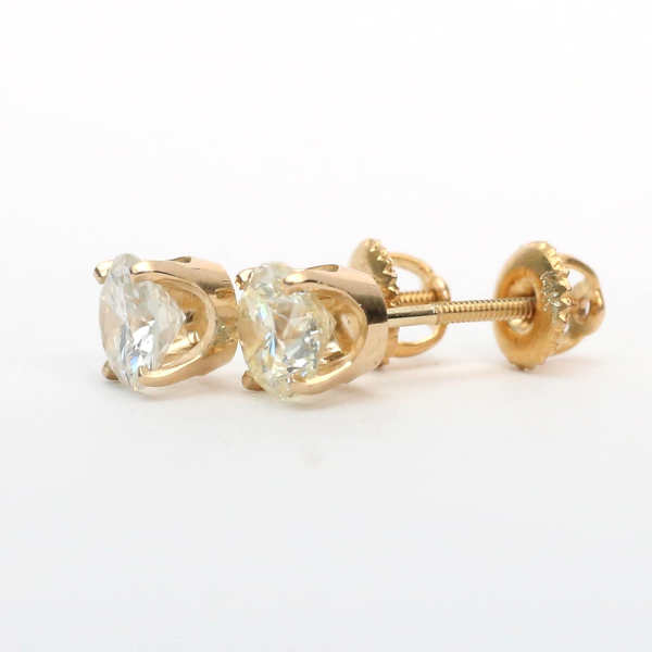 Cercei cu Diamante din Aur Galben 14k