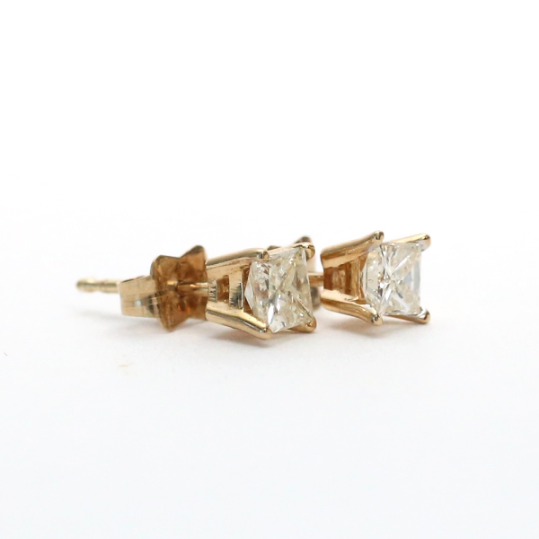 Cercei cu Diamante din Aur Galben 14k