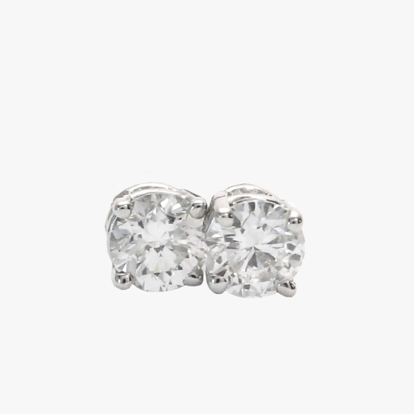 Cercei cu Diamante din Aur Alb 18k