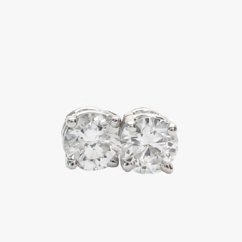 Cercei cu Diamante din Aur Alb 18k