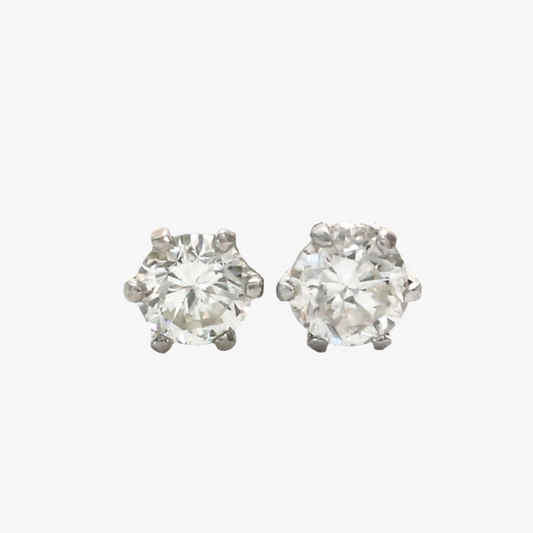 Cercei cu Diamante din Aur Alb 14k