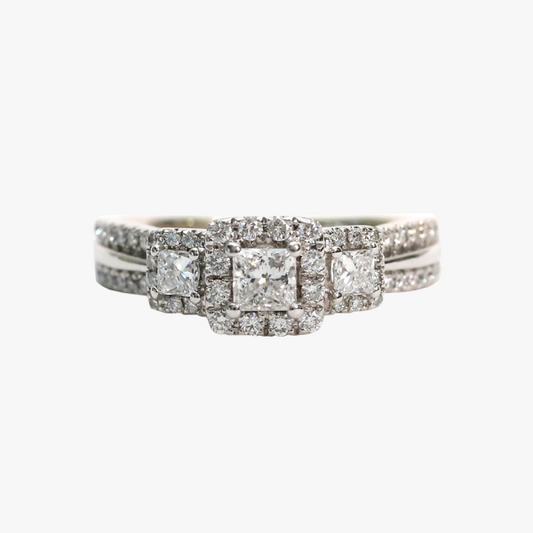 Inel Logodnă cu Diamante Vera Wang din Aur Alb 14k