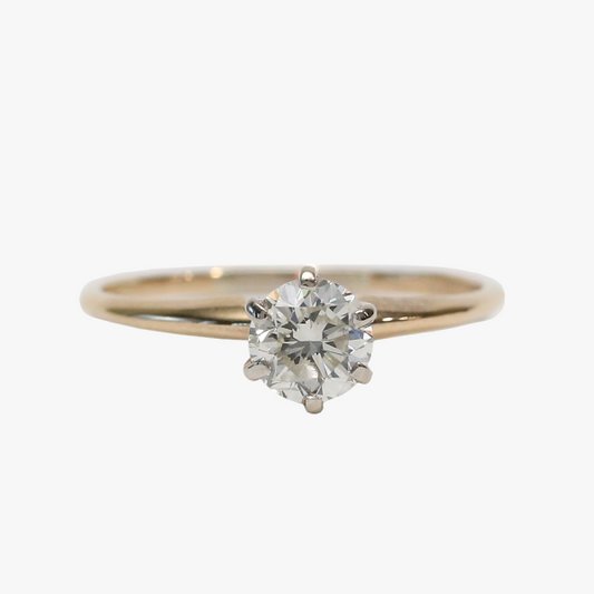 Inel Logodnă cu Diamante din Aur Galben 14k