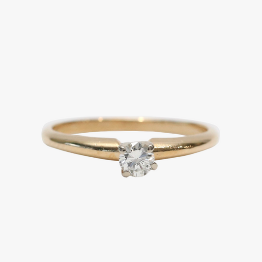 Inel Logodnă cu Diamante din Aur Galben 14k