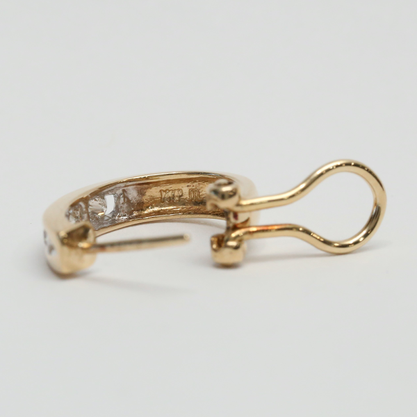 Cercei cu Diamante din Aur Galben 14k
