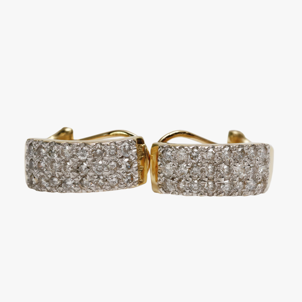 Cercei cu Diamante din Aur Galben 14k