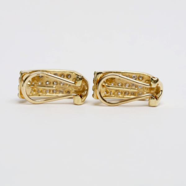 Cercei cu Diamante din Aur Galben 14k