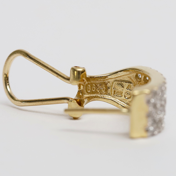 Cercei cu Diamante din Aur Galben 14k