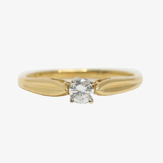 Inel Logodnă cu Diamante din Aur Galben 18k