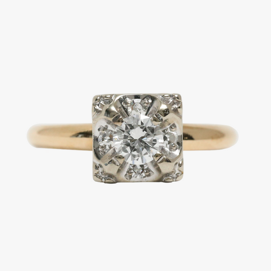 Inel cu Diamante din Aur Galben 14k