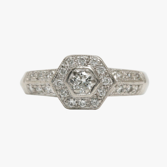 Inel cu Diamante din Platină