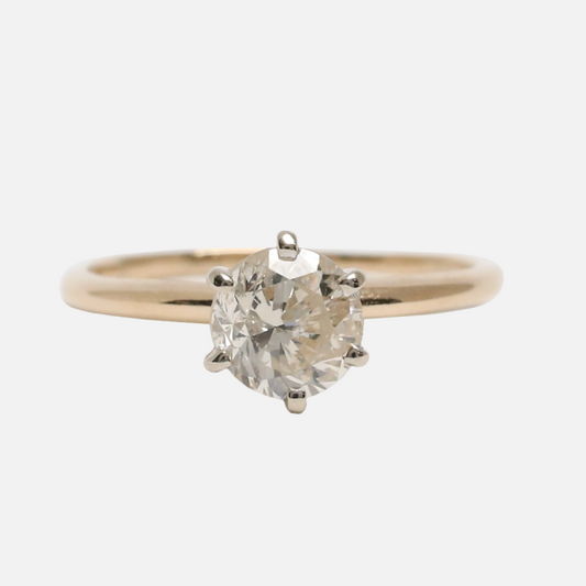 Inel Logodnă cu Diamante din Aur Galben 14k
