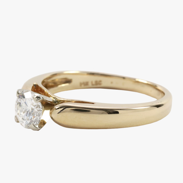 Inel Logodnă Cu Diamante din Aur Galben 14k