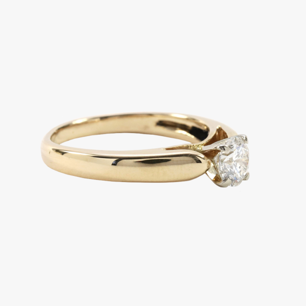 Inel Logodnă Cu Diamante din Aur Galben 14k