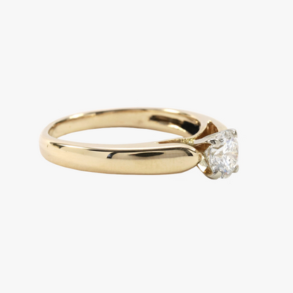 Inel Logodnă Cu Diamante din Aur Galben 14k