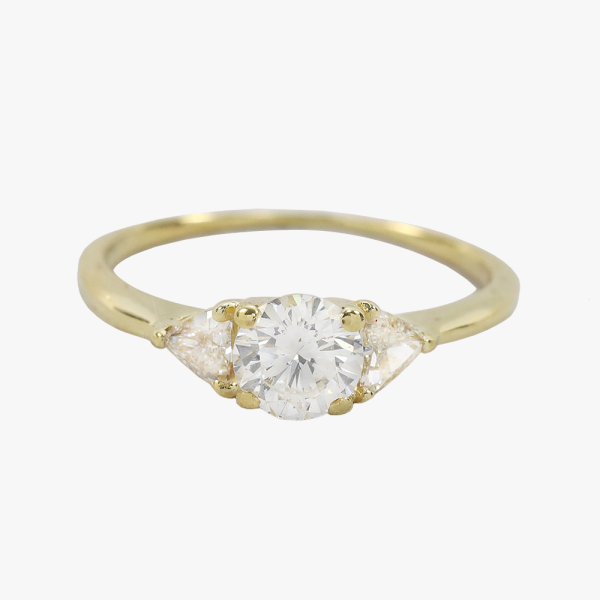 Inel Logodnă cu Diamante din Aur Galben 18k