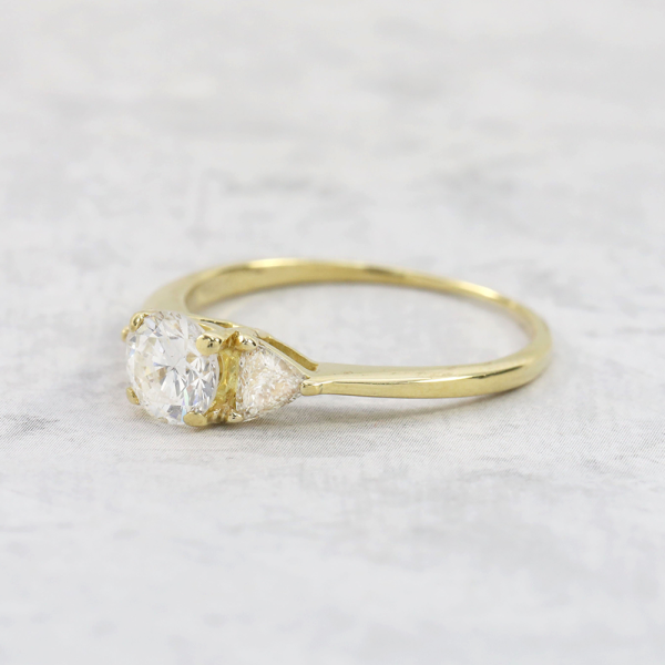 Inel Logodnă cu Diamante din Aur Galben 18k
