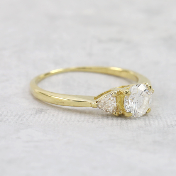 Inel Logodnă cu Diamante din Aur Galben 18k