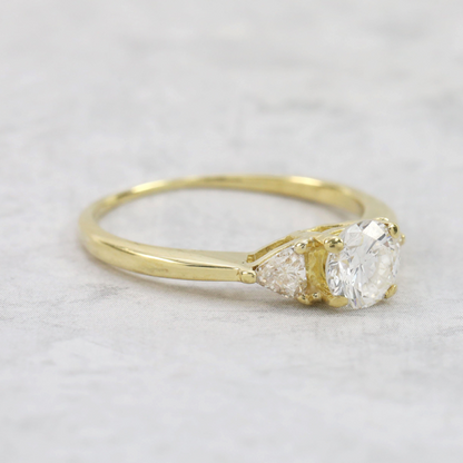 Inel Logodnă cu Diamante din Aur Galben 18k
